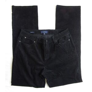 Talbots Heritage Jeans Black Corduroy Straight Women's Size 10